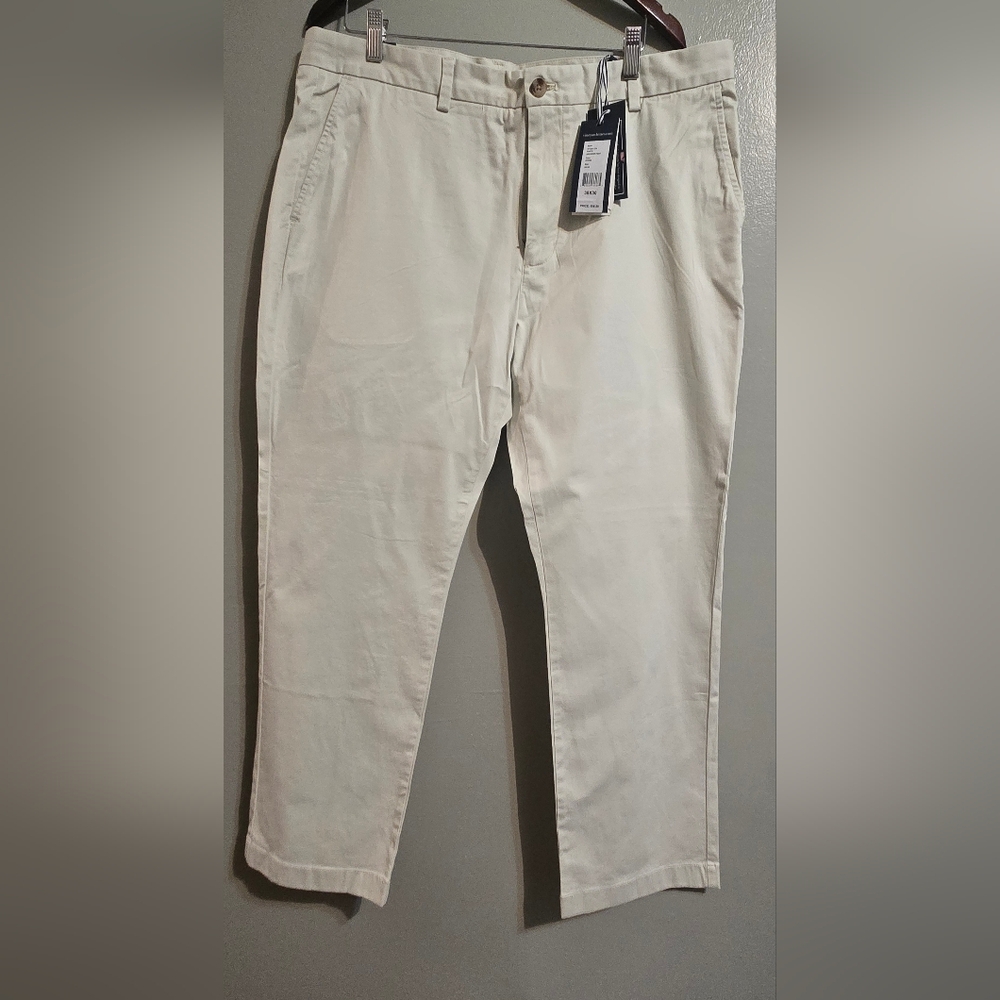 NWT Vineyard Vines Pants Men's 38x30 Beige color Khaki Breaker pant - Picture 2 of 6